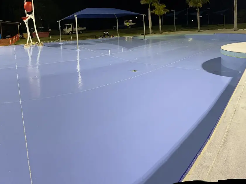 A playground coated in Bluebell EPO100T Plain Coat